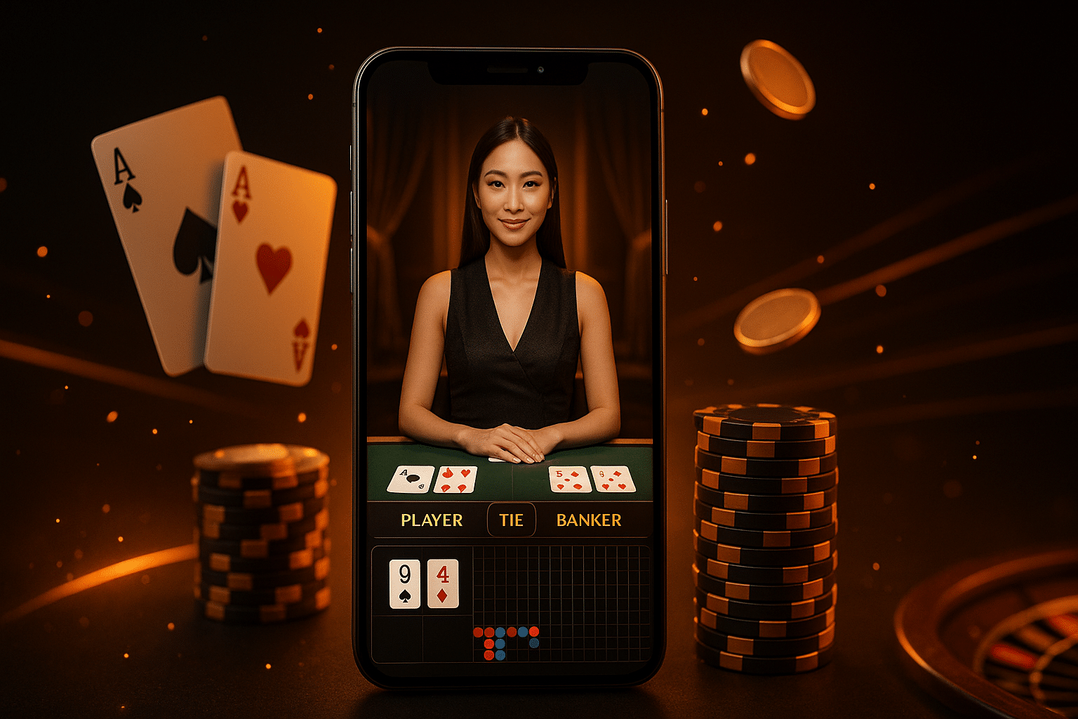 เล่นผ่านมือถือ ไลฟ์ดีลเลอร์คมชัด กับ Sexy Baccarat เว็บตรง ภาพประกอบวิธีเล่นบาคาร่าให้ชนะ
